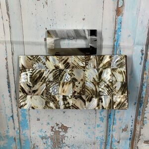 Tico Collection Rectangle Shell Handbag Square Tile Shells Inside Pocket